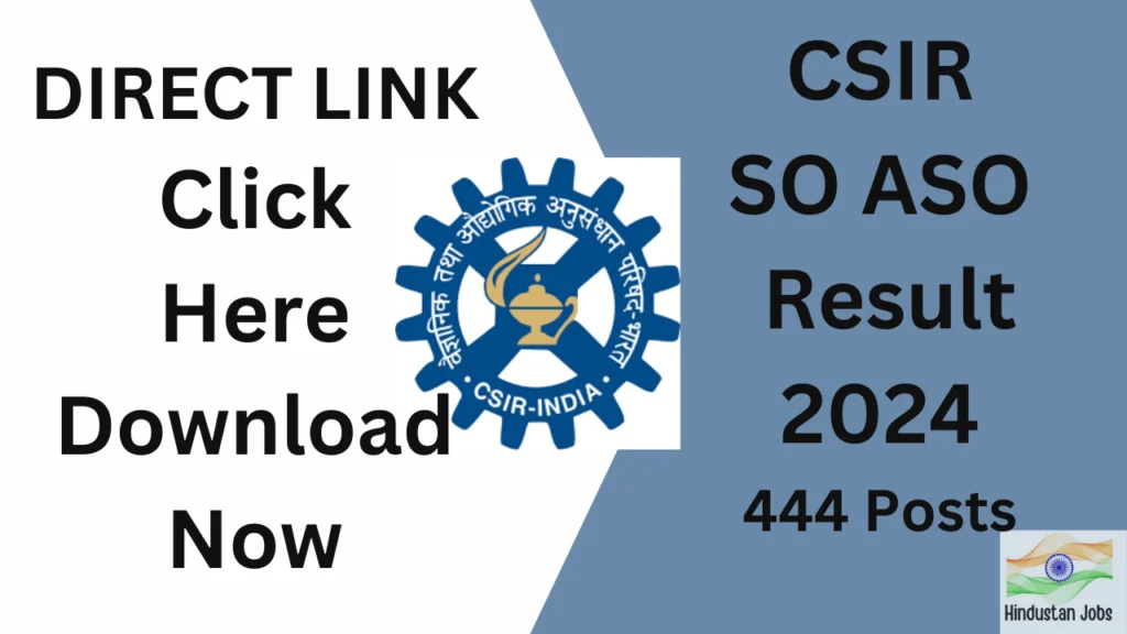 CSIR SO ASO RESULT 2024