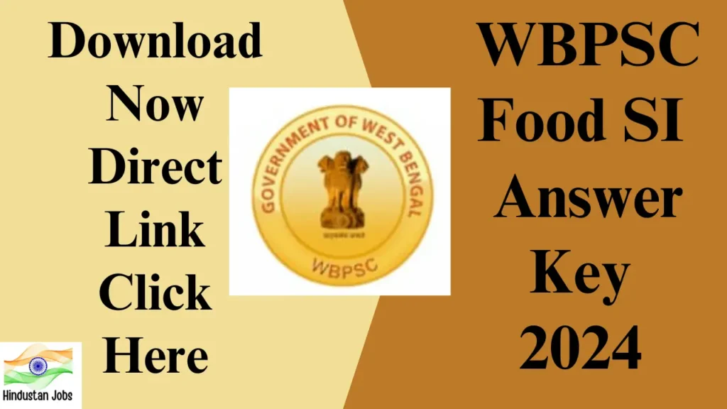 WBPSC FOOD SI ANSWER KEY 2024