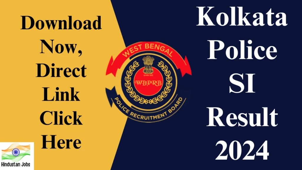 Kolkata Police SI Result 2024