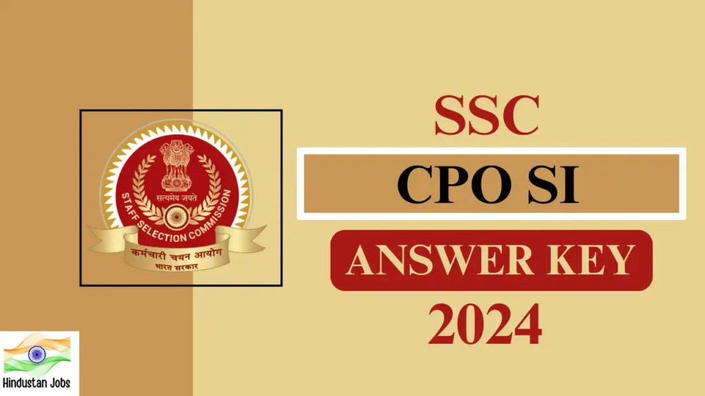 SSC CPO Answer Key 2024