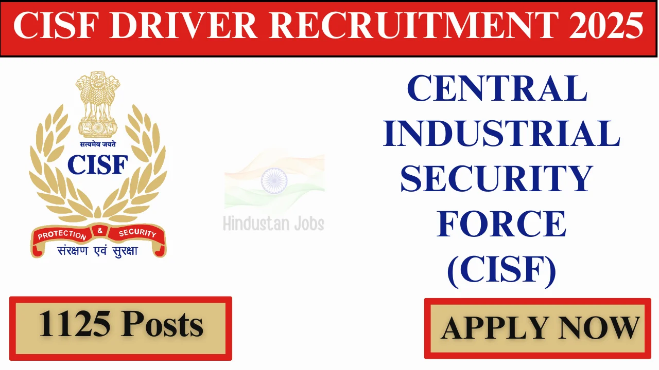 CISF Constable Driver Recruitment 2025