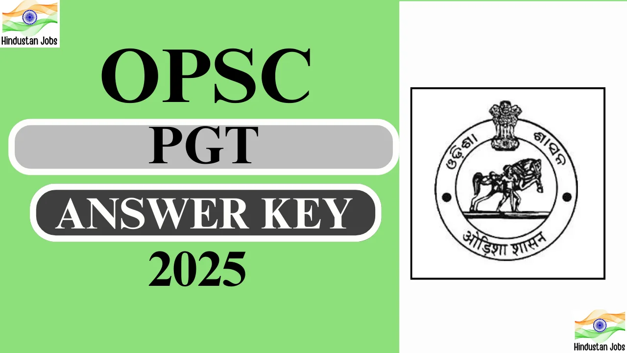 OPSC PGT Answer Key 2025