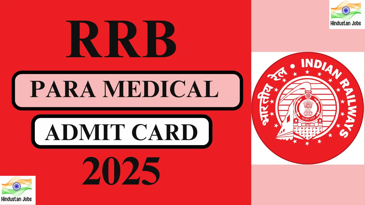 RRB Paramedical Admit card 2025