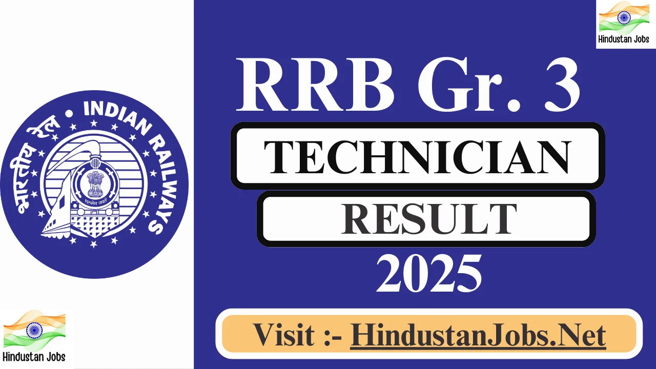 RRB Technician Grade 3 Result 2025