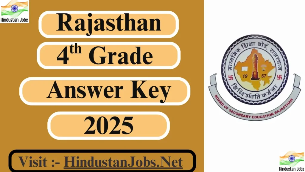 RAJASTHAN 4TH GRADE ANSWER KEY 2025