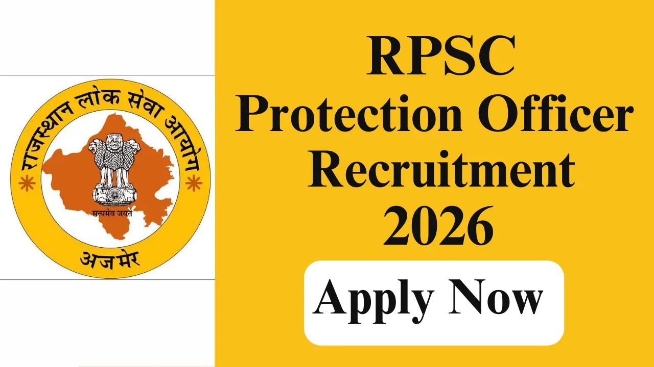 RPSC PROTECTION OFFICER RECRUITMENT 2026