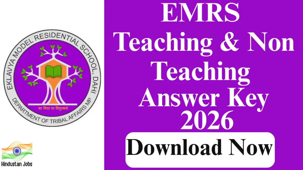 EMRS TEACHING & NON-TEACHING ANSWER KEY 2026