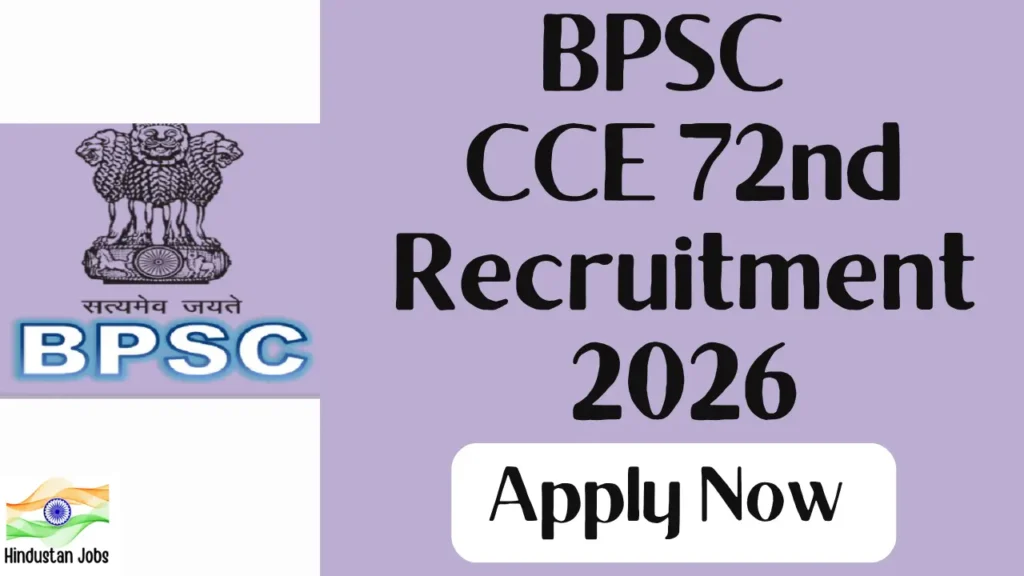 BPSC CCE 72nd Recruitment 2026
