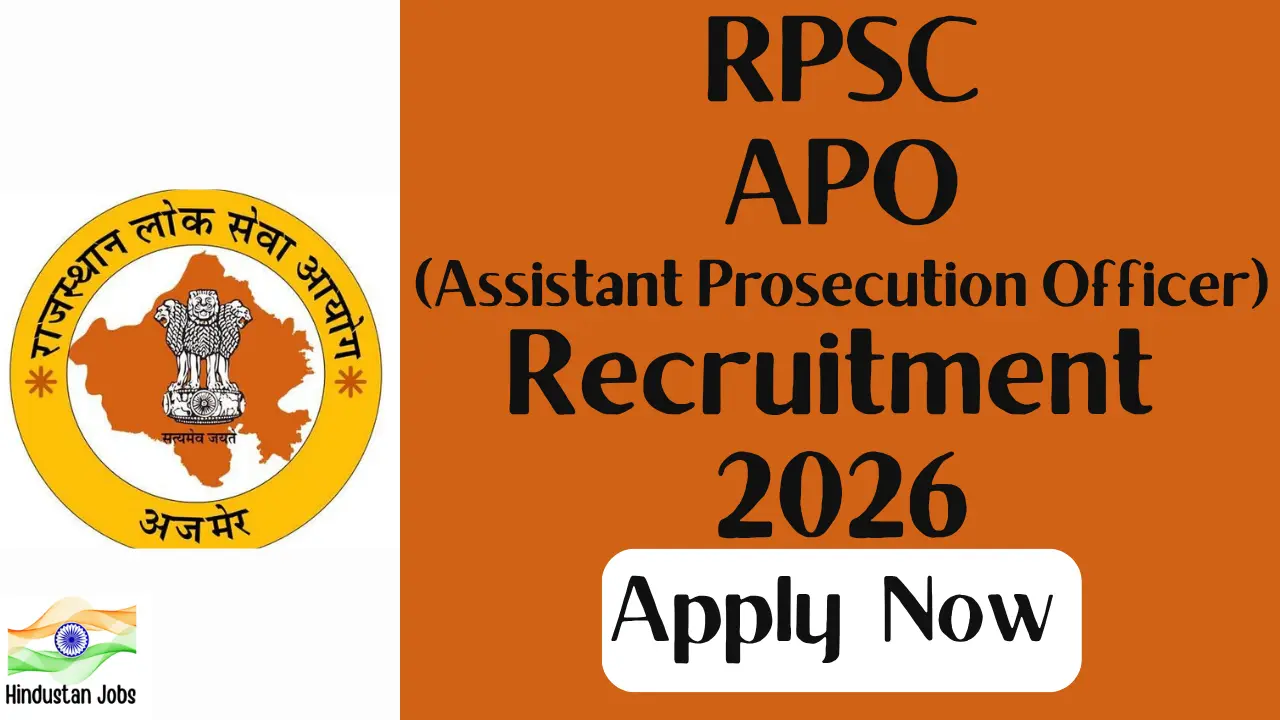 RPSC ASSISTANT PROSECUTION OFFICER RECRUITMENT 2026